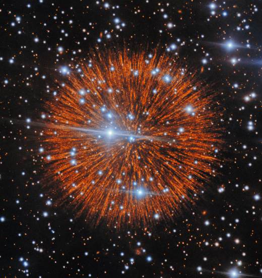 Revelan el confuso 'collar de perlas' de una histórica supernova observada hace 850 años