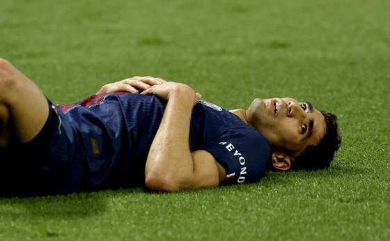 Achraf Hakimi, baja en la vuelta de la semifinal de la Champions ante el Bayern por lesión