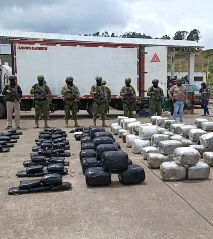 Ecuador incauta 530 kilos de marihuana y detiene a un hombre en frontera con Colombia