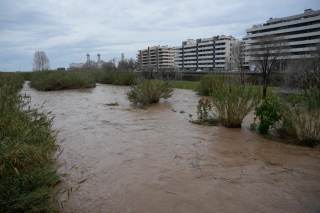 El río Besòs, en riesgo inminente de inundación con un caudal de 520 metros cúbicos