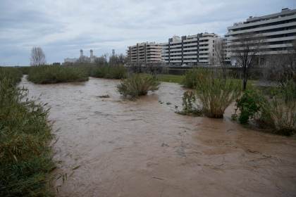 El río Besòs, en riesgo inminente de inundación con un caudal de 520 metros cúbicos