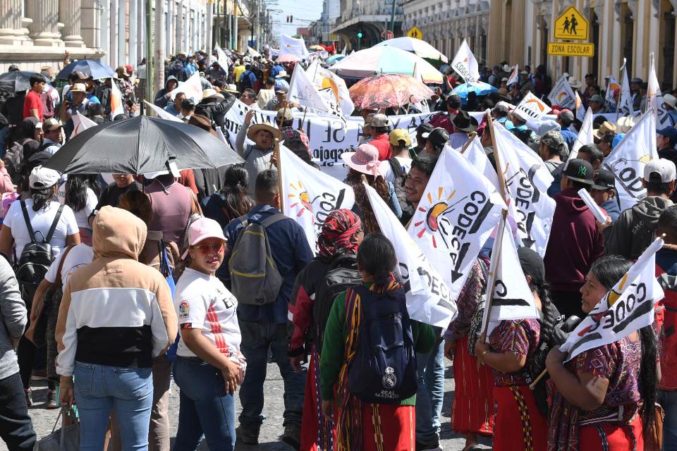 Campesinos protestan en Guatemala para exigir un nuevo fiscal general libre de corrupción
