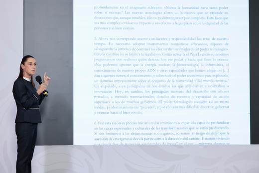 Sheinbaum ve "muy interesante" la reflexión "humanista" del papa León XIV sobre IA