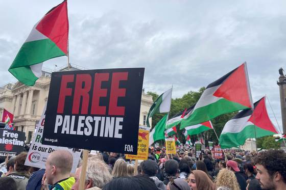 Decenas de miles de manifestantes en Londres para conmemorar el día de la Nakba palestina