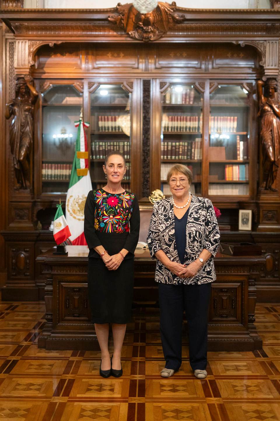 Sheinbaum recibe a Bachelet y reafirma apoyo de México a su candidatura en la ONU