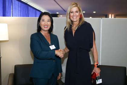 Fujimori se reúne en la ONU con la reina Máxima para tratar la salud financiera en Perú