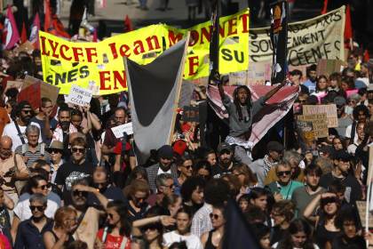Las protestas educativas recobran fuerza en Francia en la quinta jornada de movilización