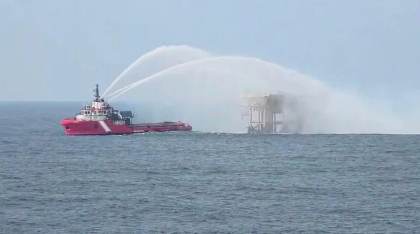 Pemex reporta un incendio sin heridos en una plataforma del golfo de México