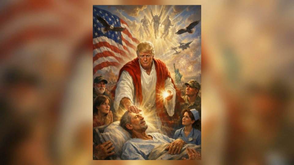 Trump elimina la imagen que publicó representado como Jesús tras críticas por blasfemia