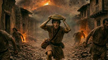 Pompeya reconstruye con inteligencia artificial la huida de una víctima del Vesubio