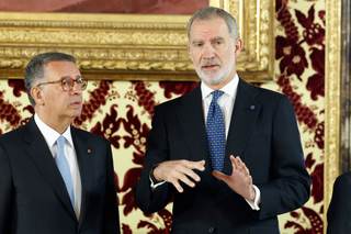 Los reyes de España reciben al nuevo presidente portugués en su visita de presentación