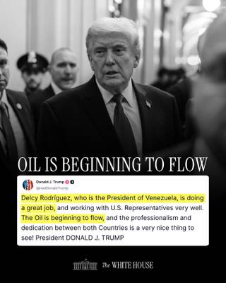 Delcy Rodríguez agradece a Donald Trump por su "amable disposición" de trabajo conjunto