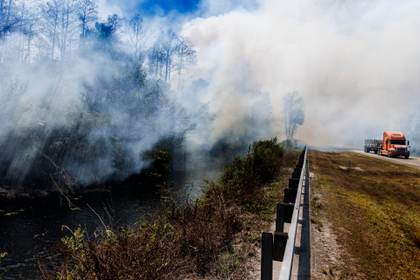 Incendio de más de 10.000 hectáreas se expande sin control en los Everglades en Florida
