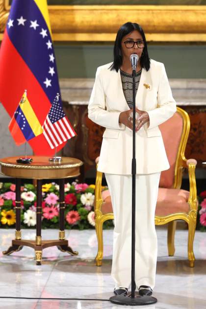 Delcy Rodríguez dice que habrá elecciones en la medida en que Venezuela "esté preparada"