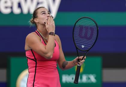 Sabalenka: "Mi meta siempre ha sido escribir mi nombre en la historia, y acabo de hacerlo"