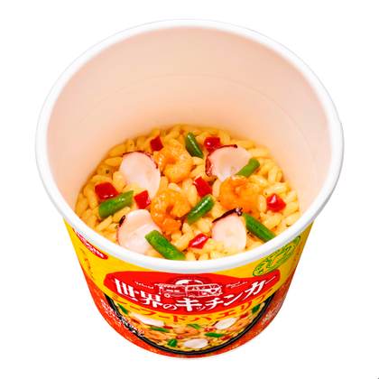 Una paella exprés del inventor del ramen instantáneo promete saborear España en 5 minutos