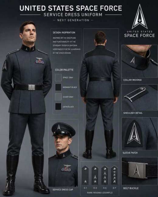 Trump propone para la Fuerza Espacial un uniforme inspirado en una sátira del fascismo