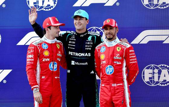 Russell respira con la 'pole' en Austria, por delante de los Ferrari y de Antonelli