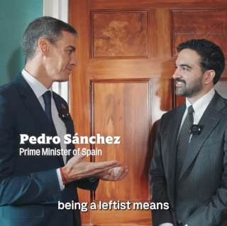 Mamdani publica un vídeo con Sánchez y celebra los "tiros difíciles" de la izquierda