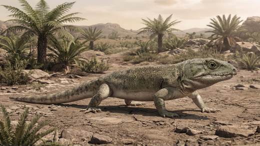 Un fósil de lagarto de hace 300 millones de años muestra el origen de nuestra respiración