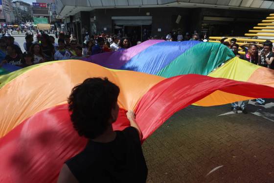 La comunidad LGTBI protesta en Caracas para exigir el reconocimiento a sus derechos