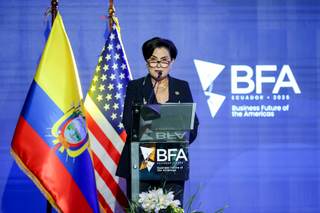 La canciller de Ecuador reivindica inversión y empleo para combatir el crimen en América