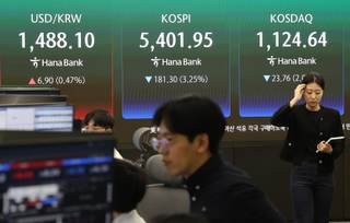 El Kospi surcoreano cae un 1,72 % ante escalada del precio del crudo por tensión en Ormuz