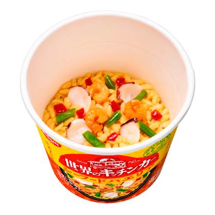 Una paella exprés del inventor del ramen instantáneo promete saborear España en 5 minutos