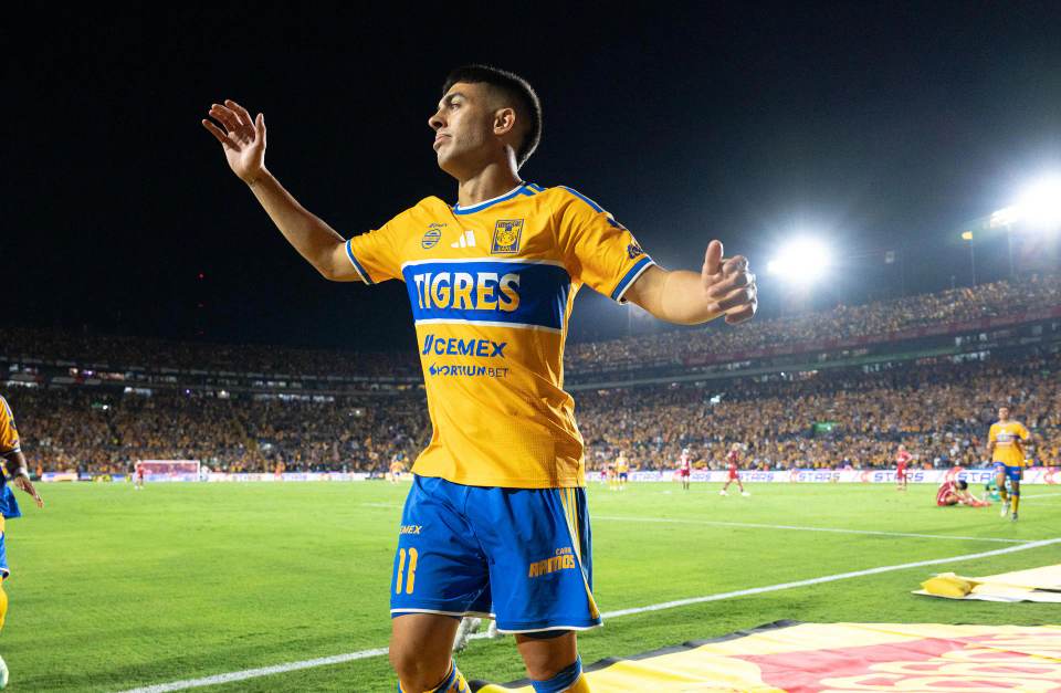 El argentino Juan Brunetta anota dos goles y le da triunfo a Tigres sobre el Toluca