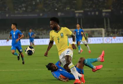 0-4. Brasil golea a la India en el primer enfrentamiento de su historia