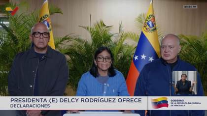 Delcy Rodríguez agradece mensajes de "apoyo y solidaridad" de líderes mundiales como Trump
