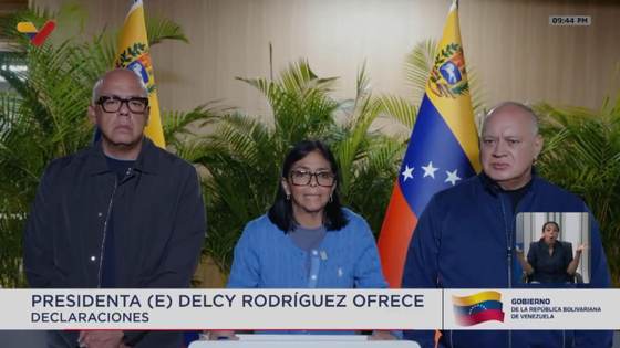 Delcy Rodríguez agradece mensajes de "apoyo y solidaridad" de líderes mundiales como Trump