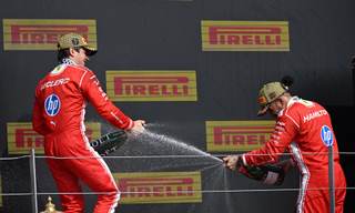 Hamilton y Lecrerc prueban sus Ferrari en el Madring