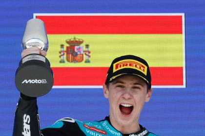 El español Máximo Quiles, sólido líder en Moto3; la lucha continúa en Moto2