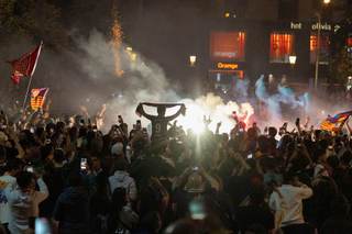 Otra larga noche de celebración barcelonista