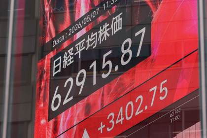 El Nikkei continúa al alza y crece por encima del 5 % en la media sesión