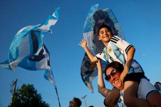La afición argentina 'calentó motores' con un 'prebanderazo' en el norte de Dallas
