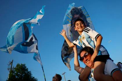La afición argentina 'calentó motores' con un 'prebanderazo' en el norte de Dallas