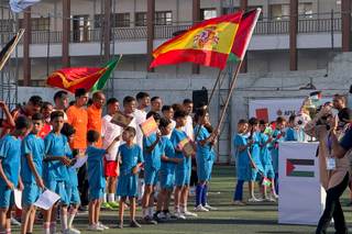 Gaza celebra su 'final' anticipada del Mundial de fútbol con un España contra Palestina