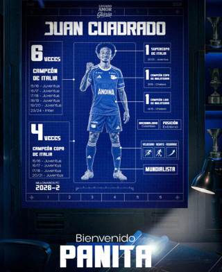 El extremo Juan Guillermo Cuadrado es nuevo jugador de Millonarios