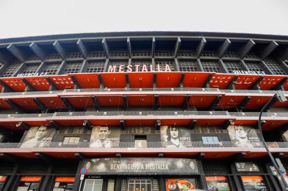 El Valencia jugará por segunda vez en sus más de cien años como visitante en Mestalla
