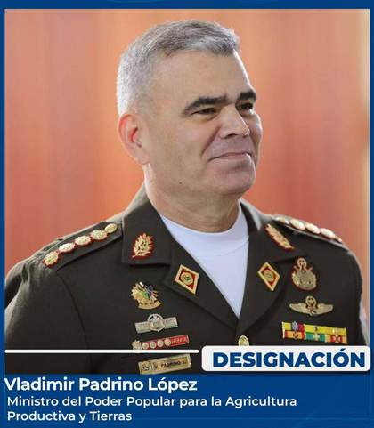 Delcy Rodríguez designa al exministro de Defensa Padrino como nuevo titular de Agricultura