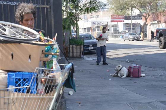 Las mascotas de Skid Row, la otra cara de la crisis de personas sin hogar en Los Ángeles
