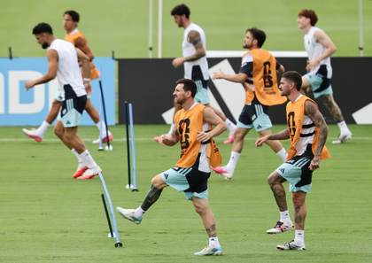 Argentina, con dron y buenas sensaciones en el último entrenamiento antes de Inglaterra