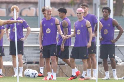 Gavi y Gabriel Jesus completan el penúltimo entreno antes del compromiso en Mestalla