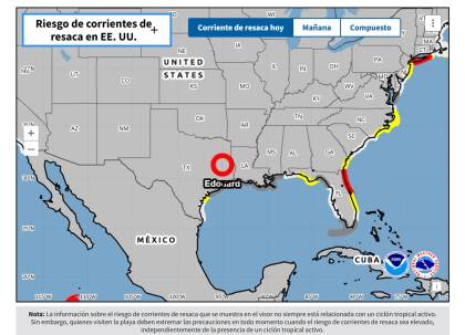 La tormenta tropical Edouard se degrada pero mantiene avisos por inundaciones en Texas