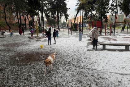 Una granizada viste de blanco la capital colombiana y retrasa vuelos por baja visibilidad