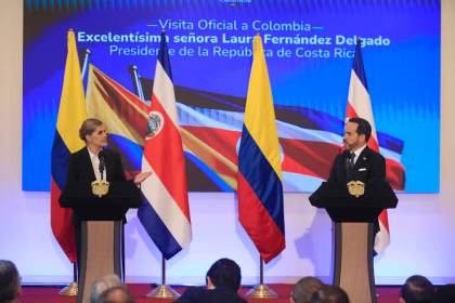 Colombia y Costa Rica muestran unidad y voluntad de cooperar contra el "narcoterrorismo"