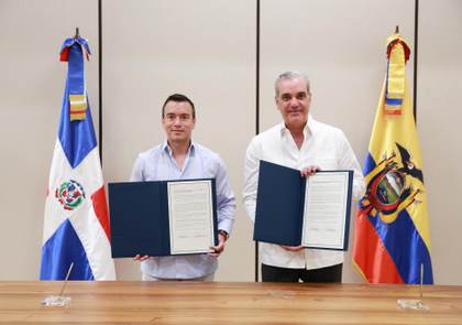 El presidente de Ecuador visita República Dominicana para avanzar en acuerdo comercial