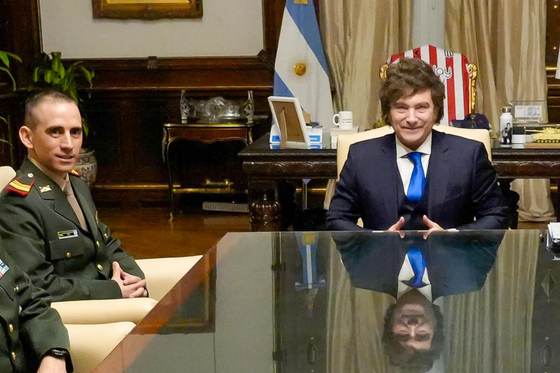 Milei recibe al gendarme argentino que estuvo detenido en Venezuela
